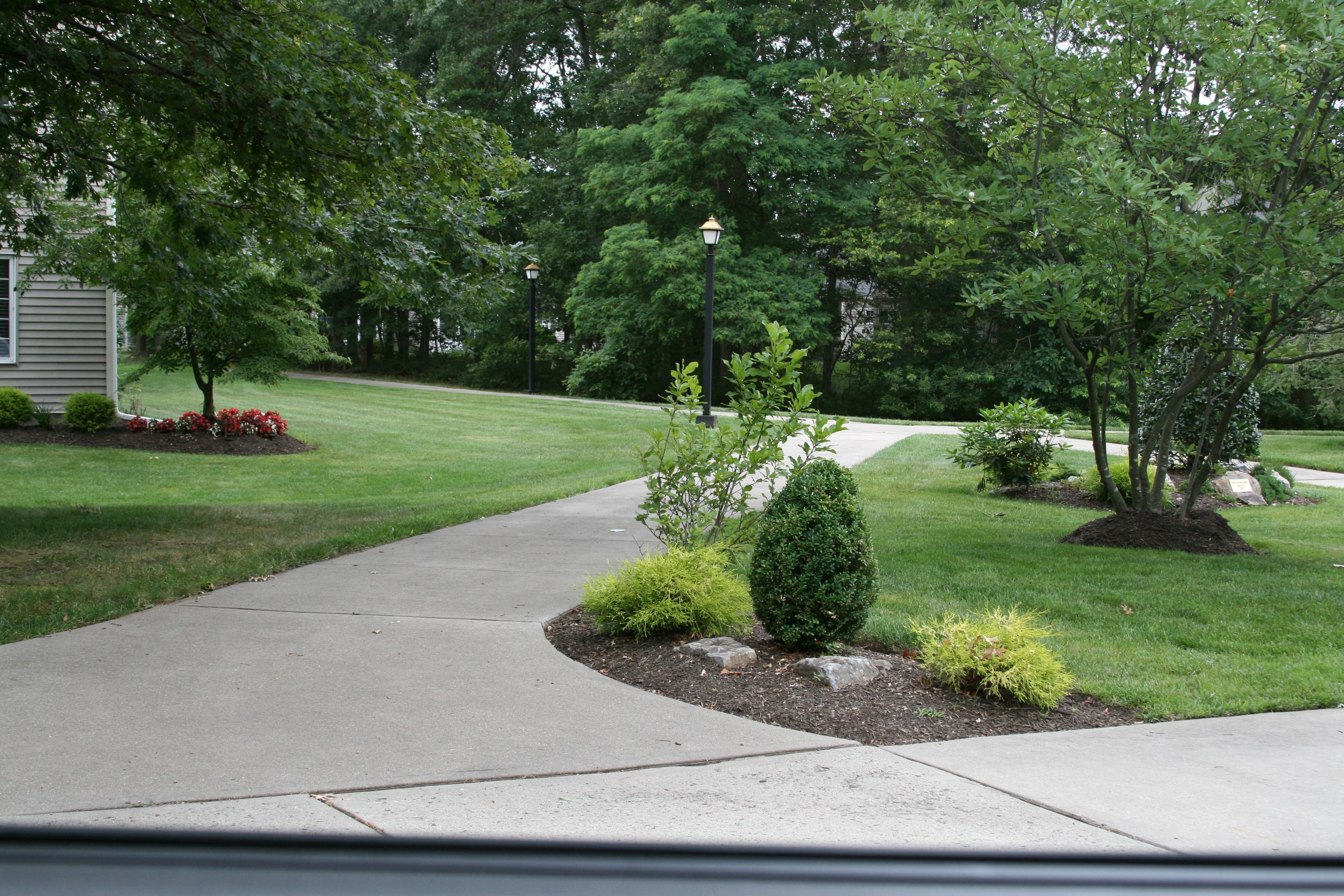 commercial lawn mowing service display